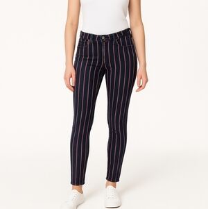 Tommy Hilfiger Denim Striped High Rise Leg…
